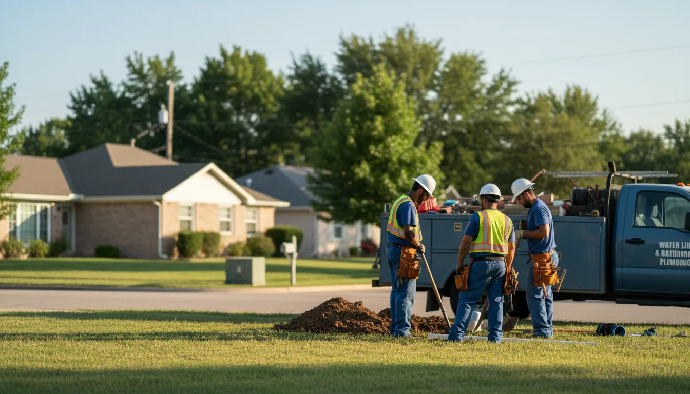 Residential water line and bathroom plumbing service in Vermilion, OH